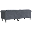 Vidaxl Sofa in Dark Grey Polyester Velvet
