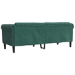 Vidaxl Sofa in Dark Green Polyester Velvet