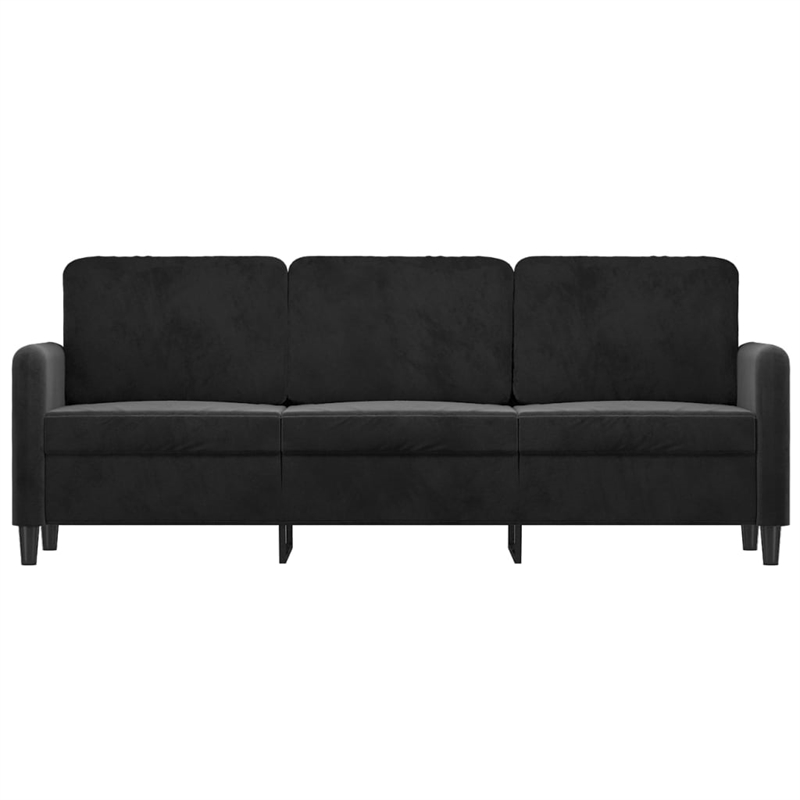 Vidaxl Metal 3-Seater Sofa in Black Velvet