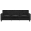Vidaxl Metal 3-Seater Sofa in Black Velvet