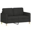 Vidaxl Metal 2-Seater Sofa in Black
