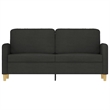 Vidaxl Metal 2-Seater Sofa in Black Fabric