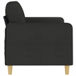 Vidaxl Metal 2-Seater Sofa in Black Fabric