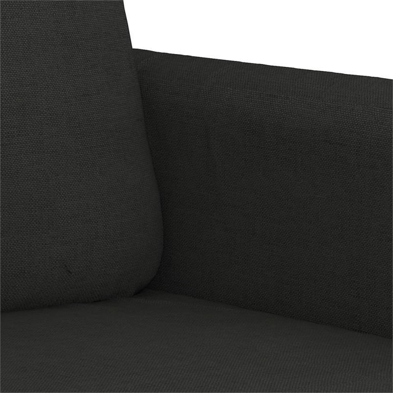 Vidaxl Metal 2-Seater Sofa in Black Fabric
