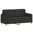 Vidaxl Metal 2-Seater Sofa in Black Fabric