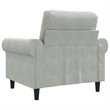 Vidaxl Single Sofa Chair in Light Grey Velvet