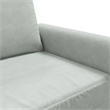 Vidaxl Single Sofa Chair in Light Grey Velvet