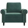 Vidaxl Single Sofa Chair in Dark Green Velvet