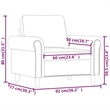 Vidaxl Single Sofa Chair in Dark Green Velvet