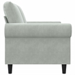 Vidaxl Metal 2-Seater Sofa in Light Grey Polyester Velvet