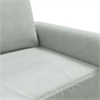 Vidaxl Metal 2-Seater Sofa in Light Grey Polyester Velvet