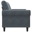 Vidaxl Metal 2-Seater Sofa in Dark Grey Polyester Velvet