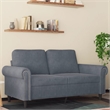 Vidaxl Metal 2-Seater Sofa in Dark Grey Polyester Velvet