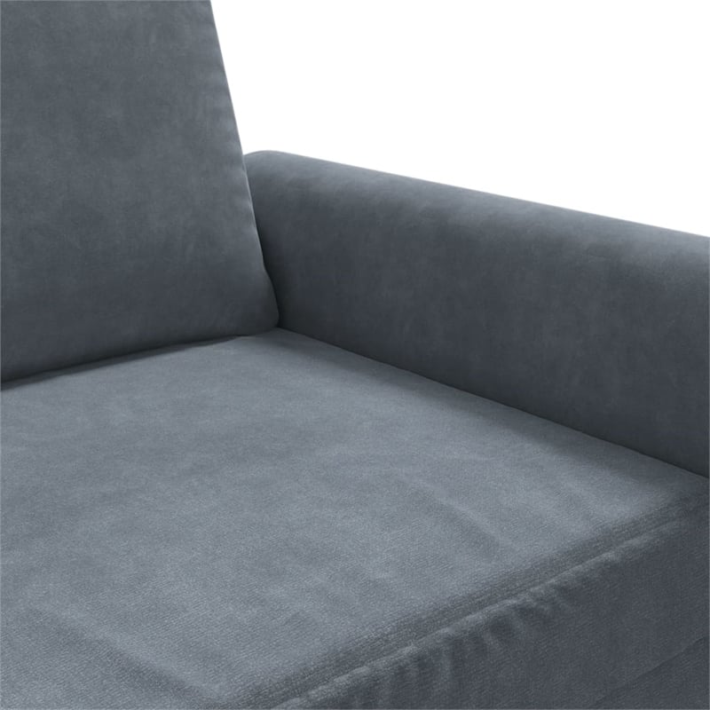Vidaxl Metal 2-Seater Sofa in Dark Gray Polyester