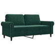 Vidaxl Metal 2-Seater Sofa in Dark Green Polyester