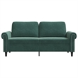 Vidaxl Metal 2-Seater Sofa in Dark Green Polyester