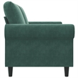 Vidaxl Metal 2-Seater Sofa in Dark Green Polyester