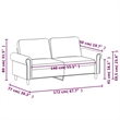 Vidaxl Metal 2-Seater Sofa in Dark Green Polyester