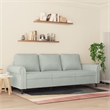 Vidaxl Metal 3-Seater Sofa in Light Grey Polyester