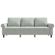 Vidaxl Metal 3-Seater Sofa in Light Grey Polyester