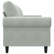 Vidaxl Metal 3-Seater Sofa in Light Grey Polyester