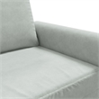 Vidaxl Metal 3-Seater Sofa in Light Grey Polyester