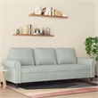Vidaxl Metal 3-Seater Sofa in Light Grey Polyester