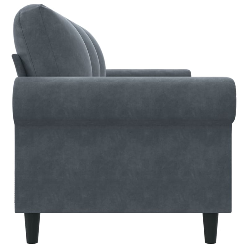 Vidaxl 3-Seater Sofa in Dark Grey Velvet