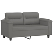 Vidaxl 2-Seater Sofa in Dark Grey Microfiber Fabric