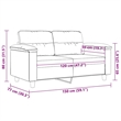 Vidaxl 2-Seater Sofa in Dark Grey Microfiber Fabric