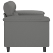 Vidaxl 2-Seater Sofa in Dark Grey Microfiber Fabric