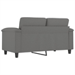 Vidaxl 2-Seater Sofa in Dark Grey Microfiber Fabric