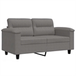 Vidaxl 2-Seater Sofa in Dark Grey Microfiber Fabric