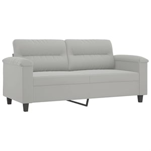 Vidaxl 2-Seater Sofa in Light Gray Microfiber