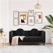 Vidaxl 2-Seater Sofa in Black Polyester Velvet