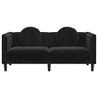 Vidaxl 2-Seater Sofa in Black Polyester Velvet