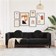 Vidaxl 3-Seater Sofa in Black Polyester Velvet