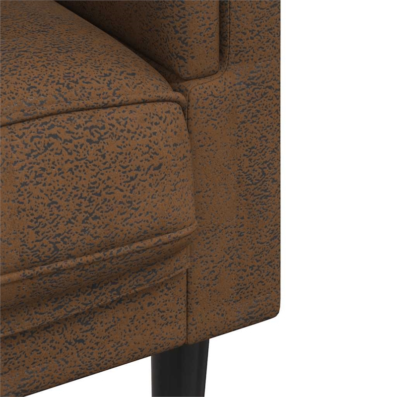Vidaxl Sofa in Brown Faux Suede Leather