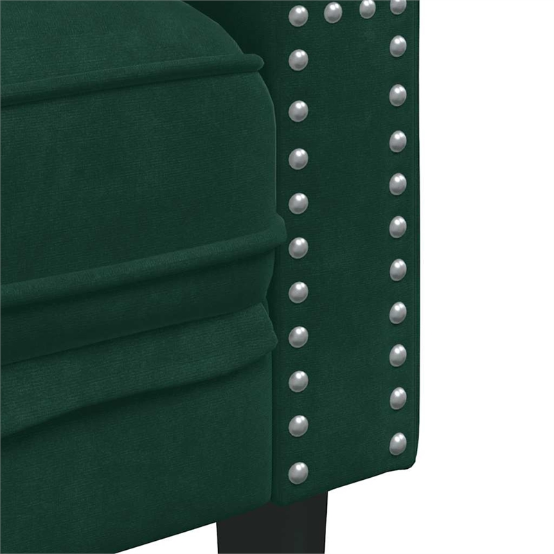 Vidaxl Chesterfield Single Sofa Chair in Dark Green
