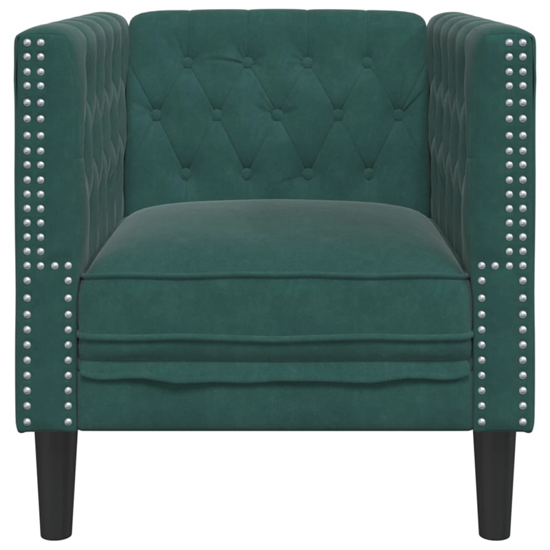 Vidaxl Chesterfield Single Sofa Chair in Dark Green