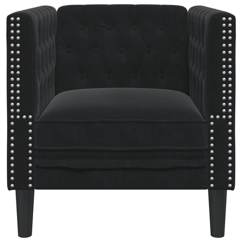 Vidaxl Chesterfield Single Sofa Chair in Black