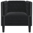 Vidaxl Chesterfield Single Sofa Chair in Black