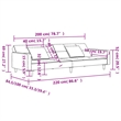Vidaxl 2-Seater Sofa Bed in Dark Gray Polyester Velvet