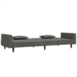 Vidaxl 2-Seater Sofa Bed in Dark Gray Polyester Velvet