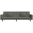 Vidaxl 2-Seater Sofa Bed in Dark Gray Polyester Velvet