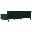 Vidaxl 2-Seater Sofa Bed in Dark Green Polyester Velvet