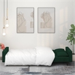 Vidaxl 2-Seater Sofa Bed in Dark Green Polyester Velvet