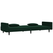 Vidaxl 2-Seater Sofa Bed in Dark Green Polyester Velvet