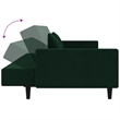 Vidaxl 2-Seater Sofa Bed in Dark Green Polyester Velvet