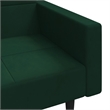 Vidaxl 2-Seater Sofa Bed in Dark Green Polyester Velvet